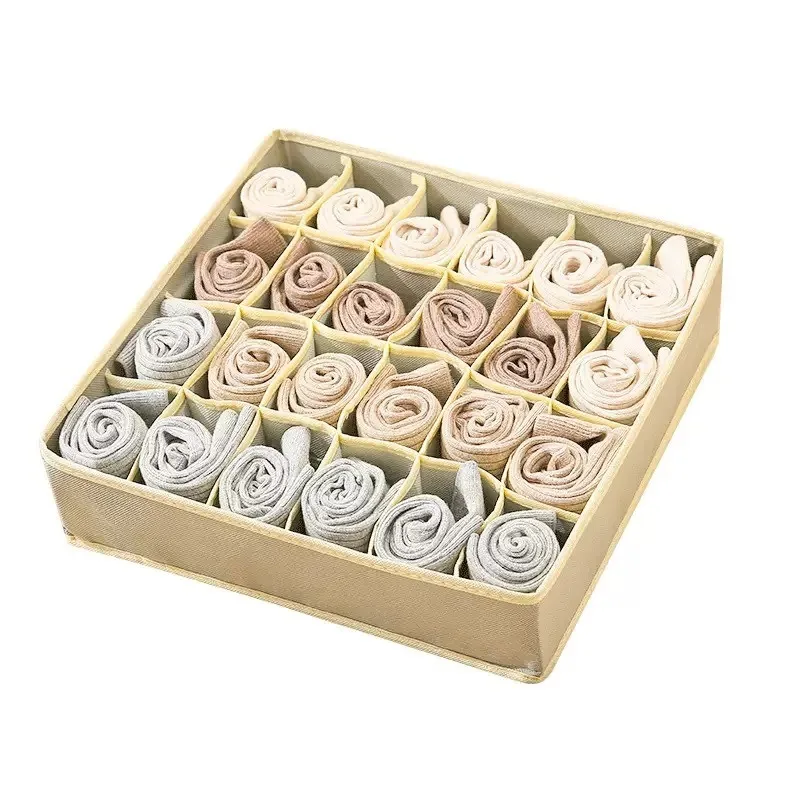 

Cationic Fabric Home Storage Set Foldable Organizer Boxes for Underwear, Socks & Clothing