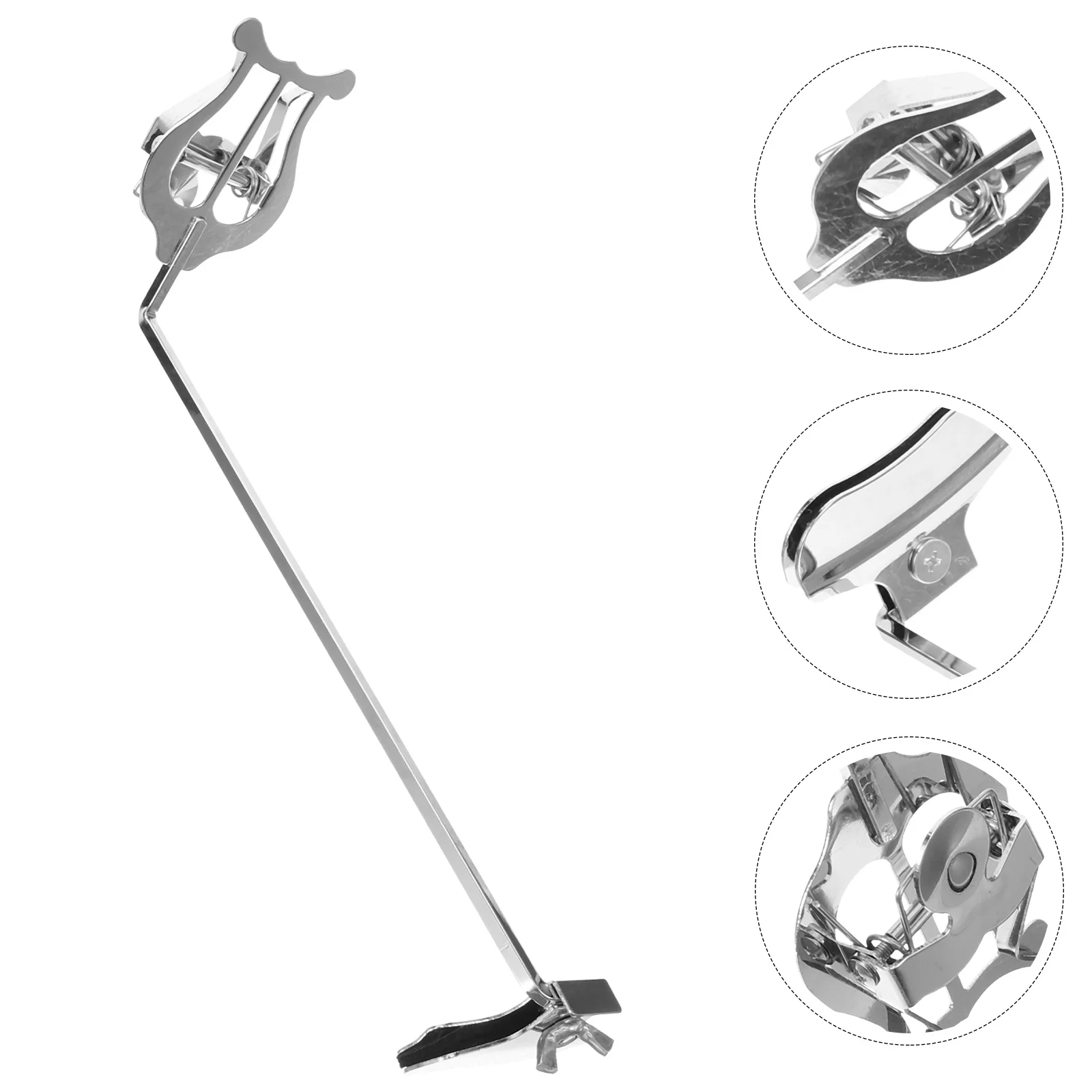 

Metal Sax Lyre Saxophone Music Score Clip Sturdy Practical Sheet Music Holder Performance Accessory Saxophone Lyre