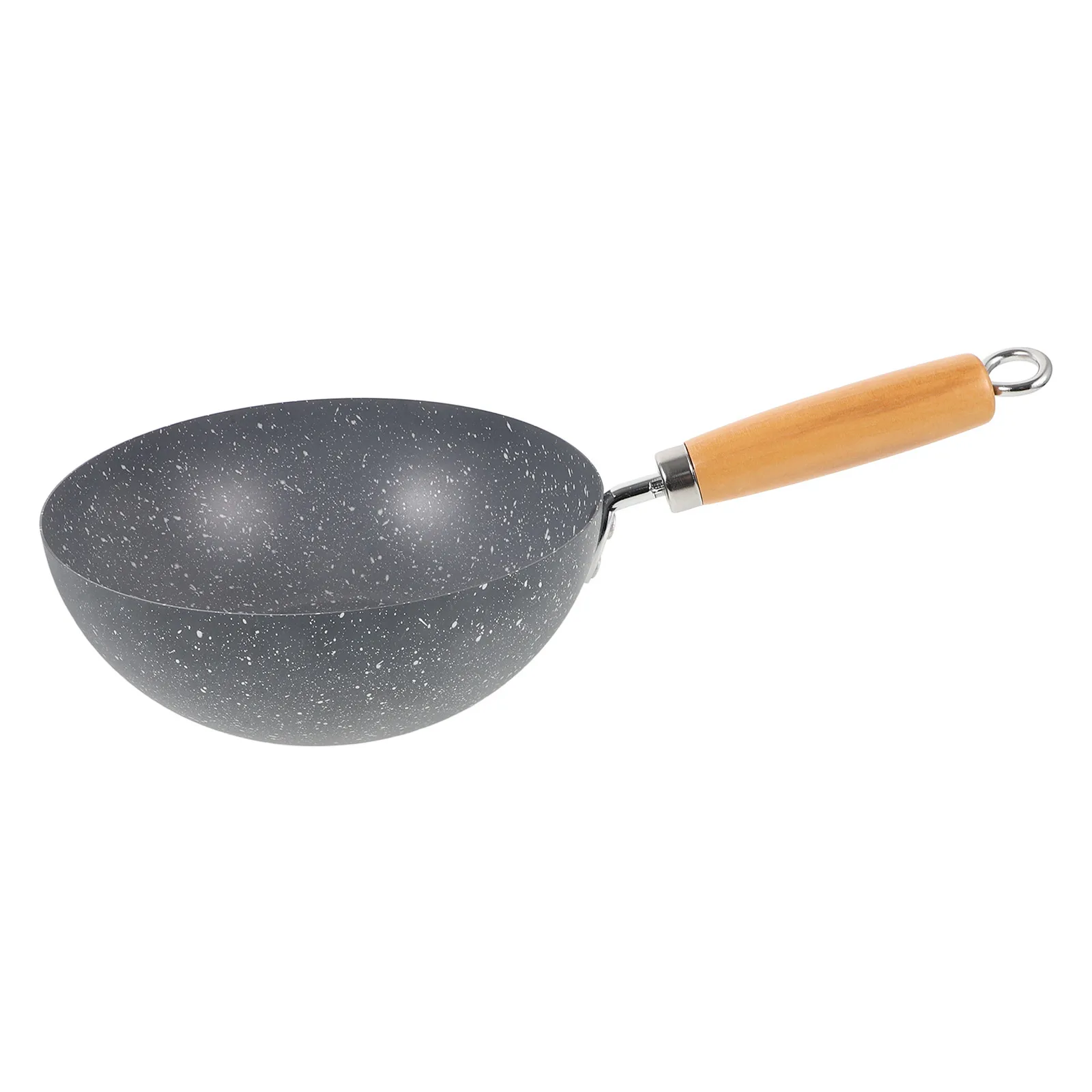 

Marble Design Small Iron Wok Pan For Gas Stove Multi-Function Fry Cooking Pot Rapid Heat Conduction Kitchen Cookware Accessories