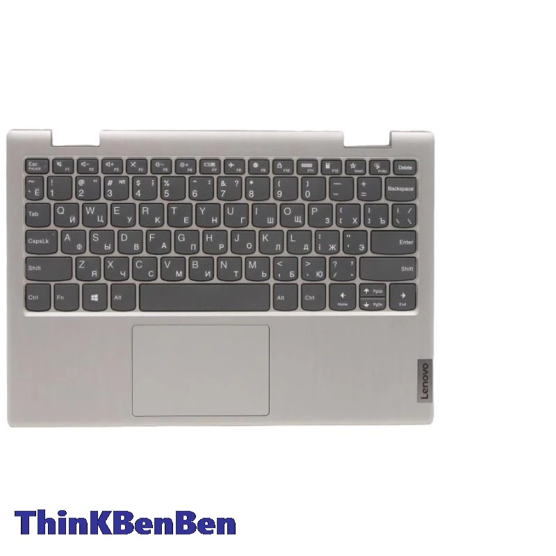 RU Russian Platinum Grey Keyboard Upper Case Palmrest Shell Cover For Lenovo Ideapad Flex 3 11 11IGL05 11AGL05 5CB0Z51636