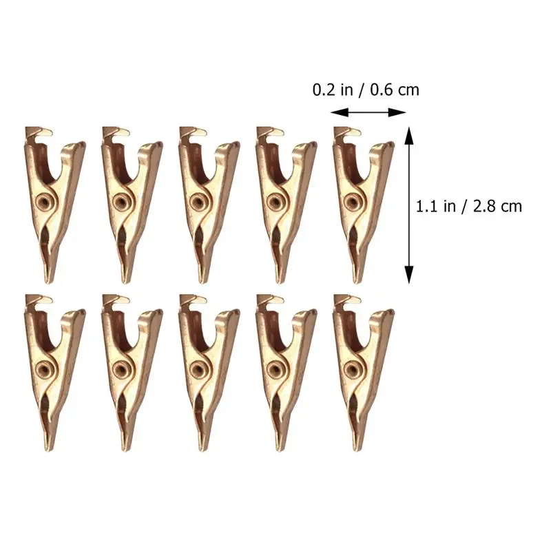 Professional 15pcs Toothless Alligator Clip Metal Crocodile Clamp with Microscopic Tip for DIY Soldering Helping Hands Device