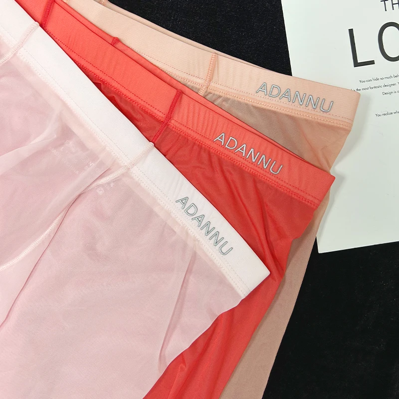 Boxer Shorts Sexy Adult Man Seamless Panties Boxers and Underpants Men Ice Silk Underwear Man Men's Transparent Panties Tоy Mens