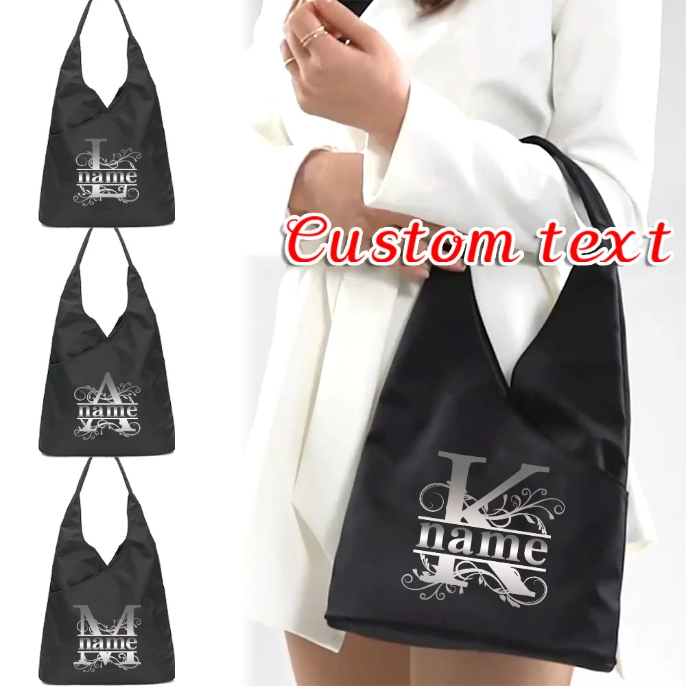 

Personalized Customized Women's Fashionable Handbag Armpit Bag Foldable Environmentally Friendly Grocery Handbag