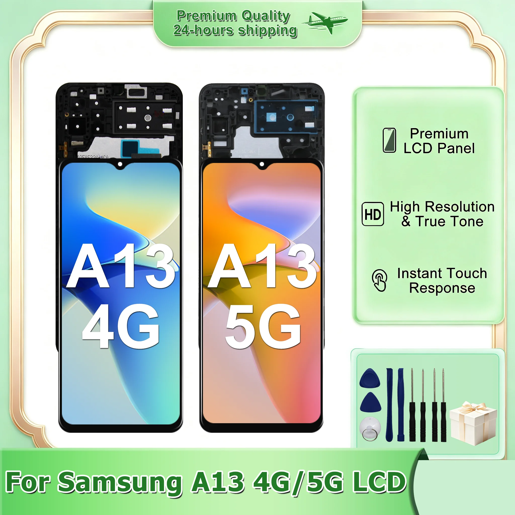 IPS Display For Samsung Galaxy A13 4G LCD SM-A135F/DS Touch Screen Digitizer For Samsung A13 5G LCD SM-A136U1 Replacement Parts