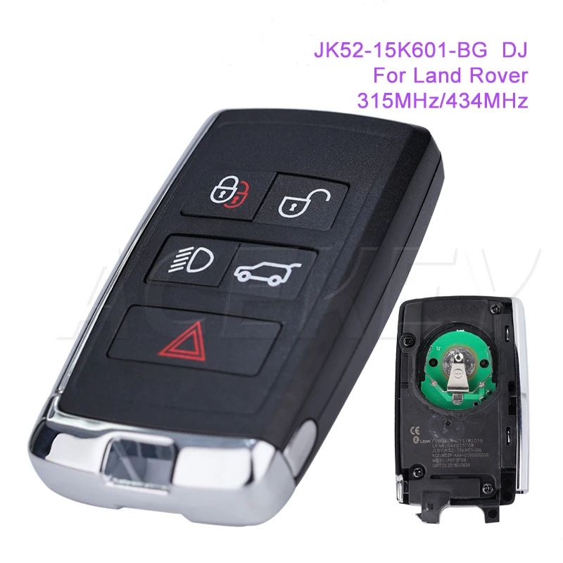 

JK52-15K601-DJ / BG Car Remote Key fit Land Rover Range Rover Evoque 2018-2023 New Smart Key 315MHz 434MHz ID49 Chip 5 Buttons
