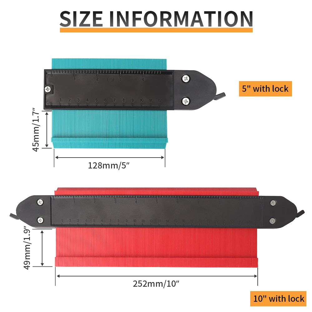 Contour Gauge Cutting Template Measuring Instrument Woodworking Tool Wood Measure Ruler Construction Contour Tool