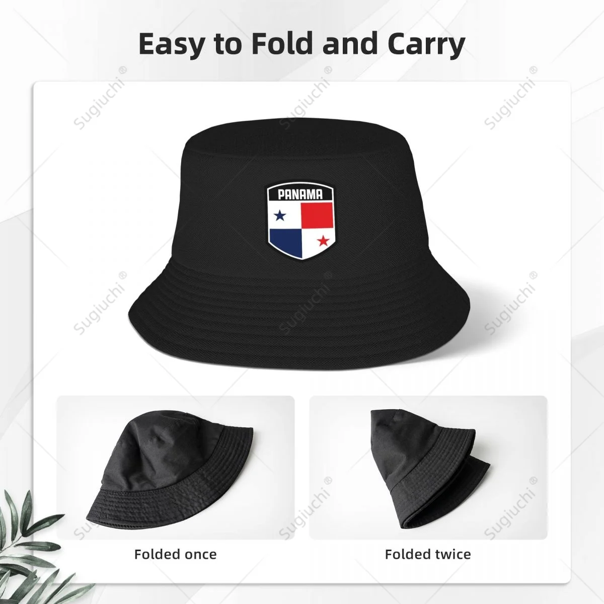 Panama Flag Shield Bucket Hats Print Cool Fans Sun Shade Simple Classic Outdoor Summer Fisherman Caps Fishing Cap