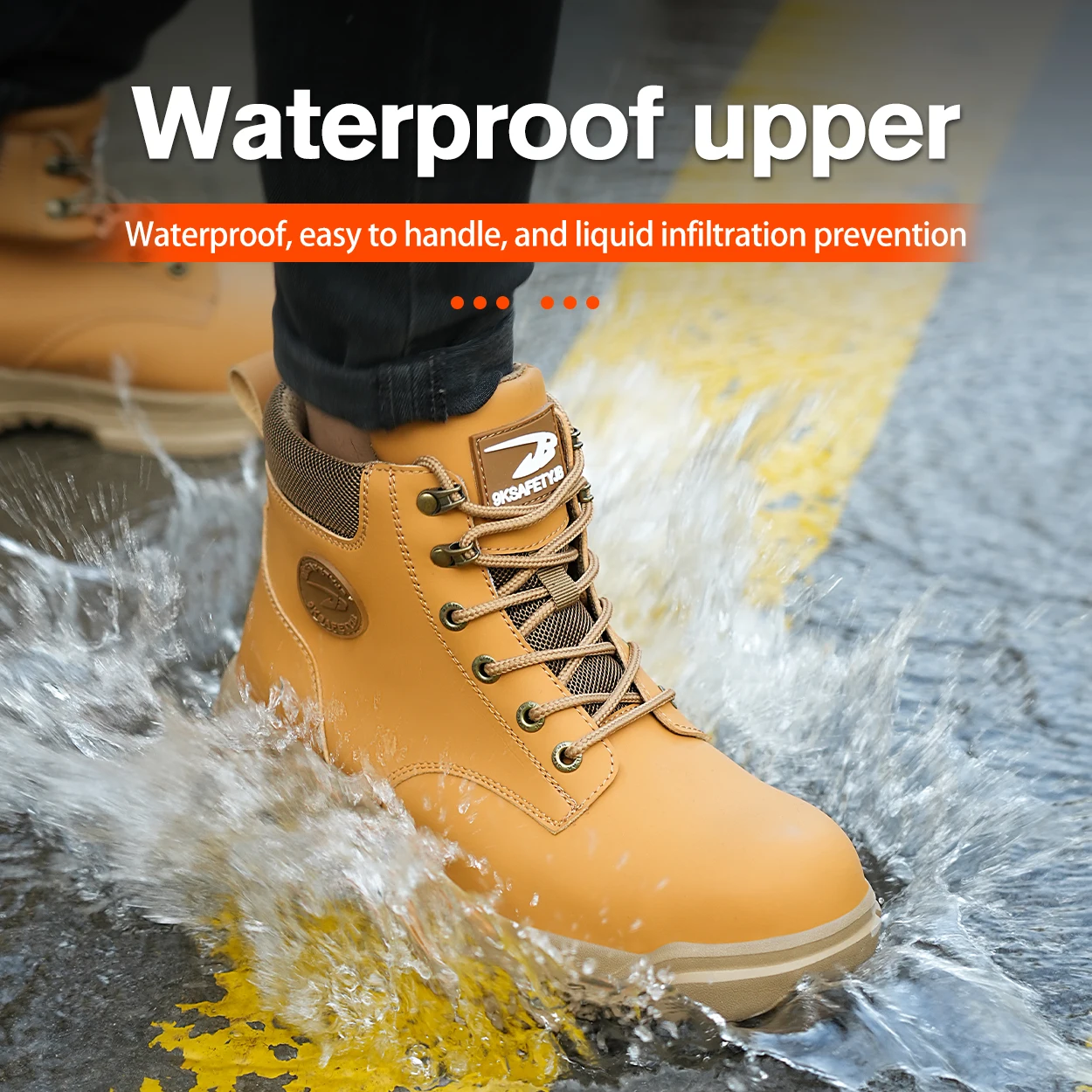 حذاء أمان عالي الجودة من البولي يوريثان مضاد للتحطيم ومضاد للثقب وجيد التهوية #6