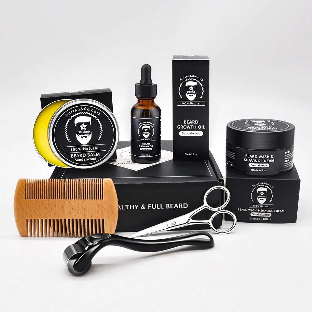 Beard Grooming Growth Kit Sandalwood Scent