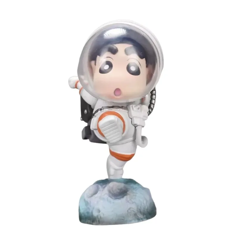 17cm lápis shin chan astronauta espaçowalk cosplay anime figura modelo estátua coleção decoração de mesa ornamento brinquedos presentes