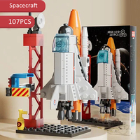 Aerospace Space Rocket Launch Center Base Puzzle Model Mini Building Blocks Assemble Bricks Children's Boys Kids Toys Montessor