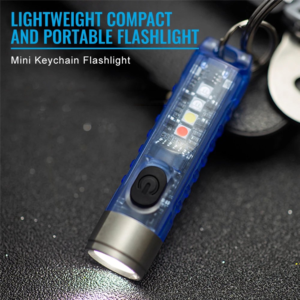 Amanfire S11 Keychain Flashlight Rechargeable UV Torch Pet Urine Stains Detector edc Light