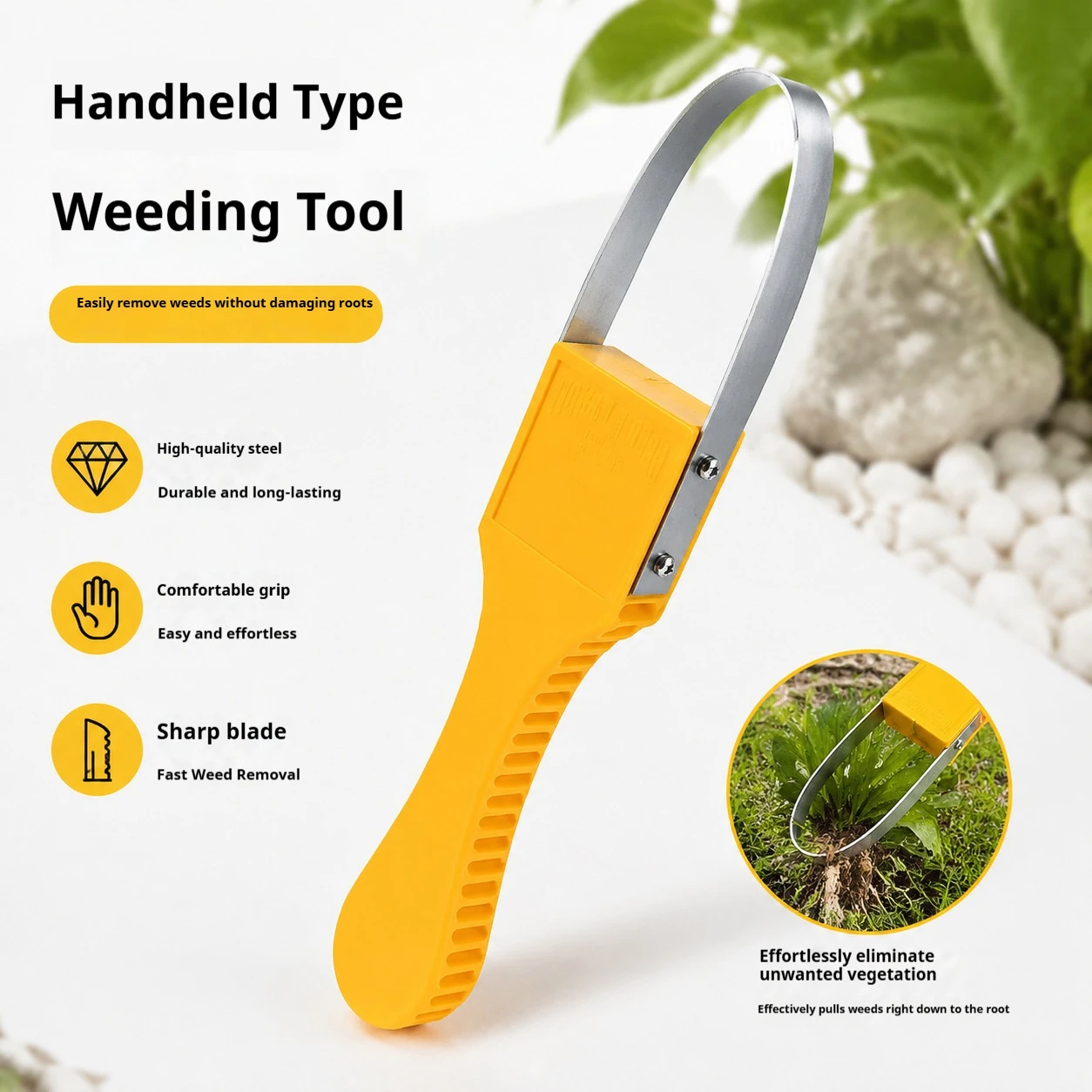 4/2 Pieces in Random Colors, Hand-Held Weed Remover, Gardening Tool, Steel Blade, Removes Weeds from the Root, Easy and Effortless