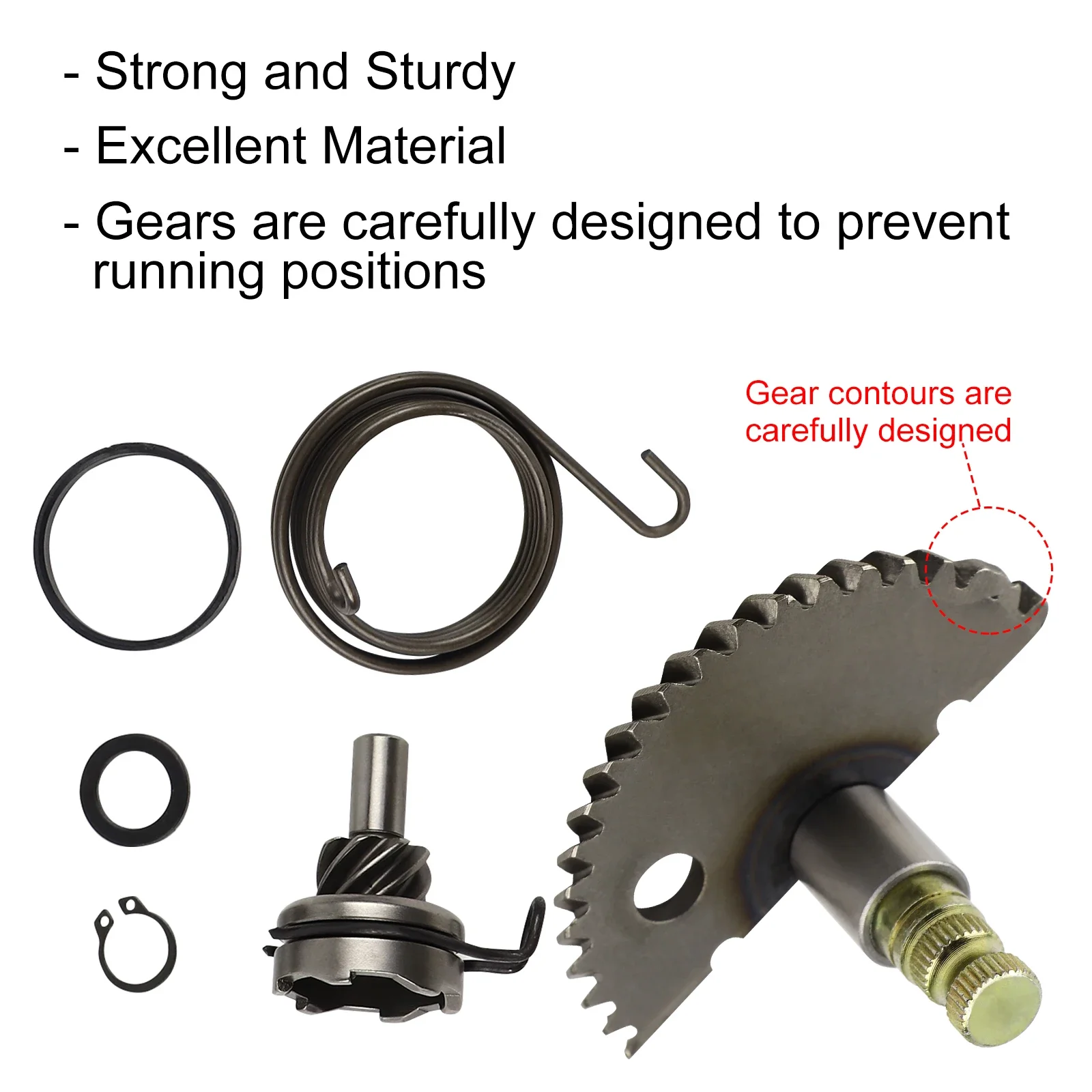 Kickstart Kick Start Gear Shaft Rebuild Kit for GY6 49cc 50cc 80cc 100cc 139QMB 139QMA Chinese Scooter Moped ATV Go Kart Engine