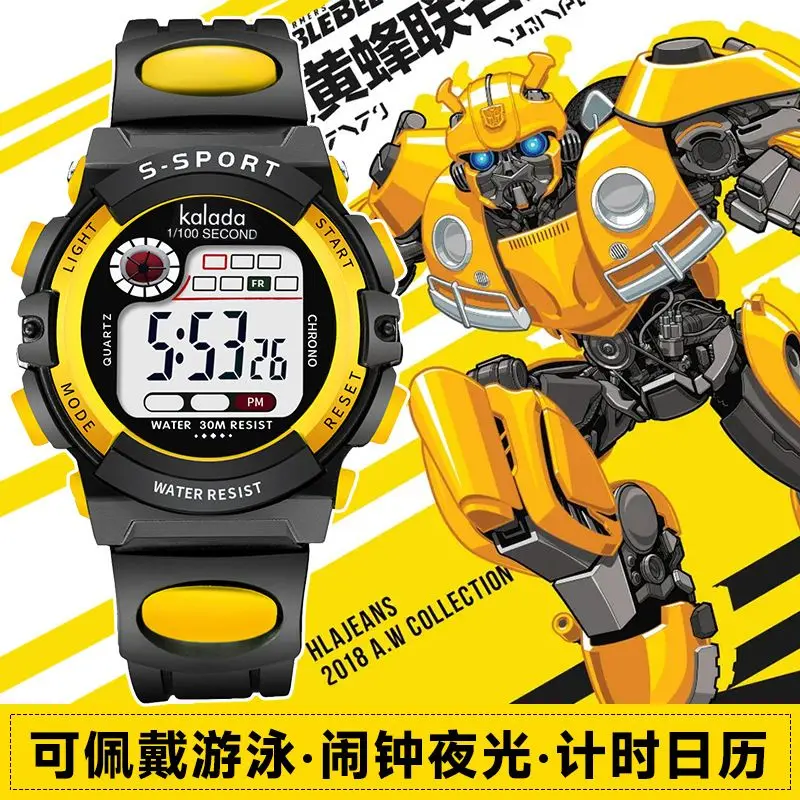 

Luminous luminous children's watch, waterproof and anti-drop alarm clock electronic watch for boys and girls