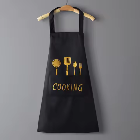 Custom Logo Kitchen Apron, Waterproof and Oil-Resistant, Easy-to-Clean, Machine Washable, Available in Multiple Colors