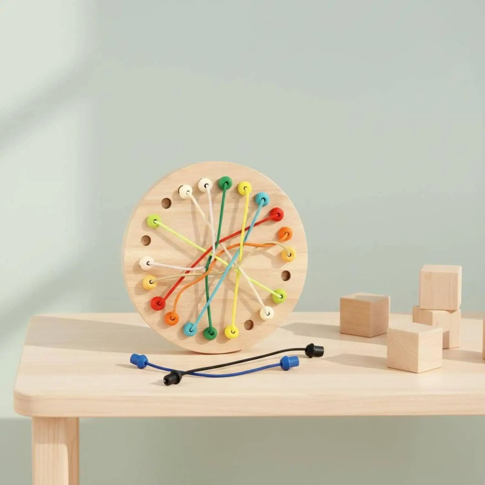 Educational Children Logic Game Wooden String Untangling Puzzle Board Game for Kids Problem Solving 6