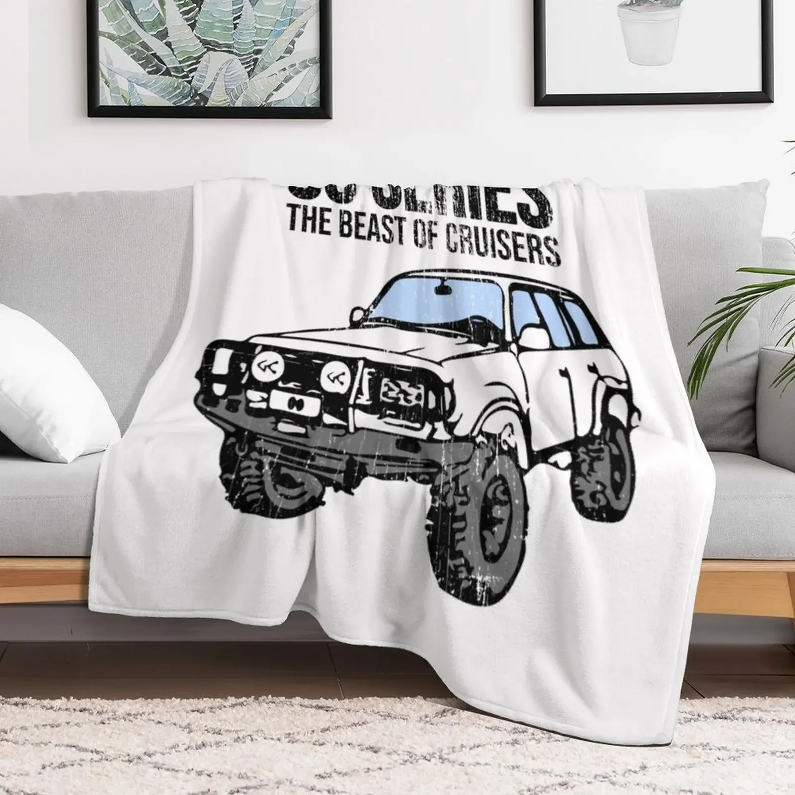 80 series the beast of landcruisers Throw Blanket