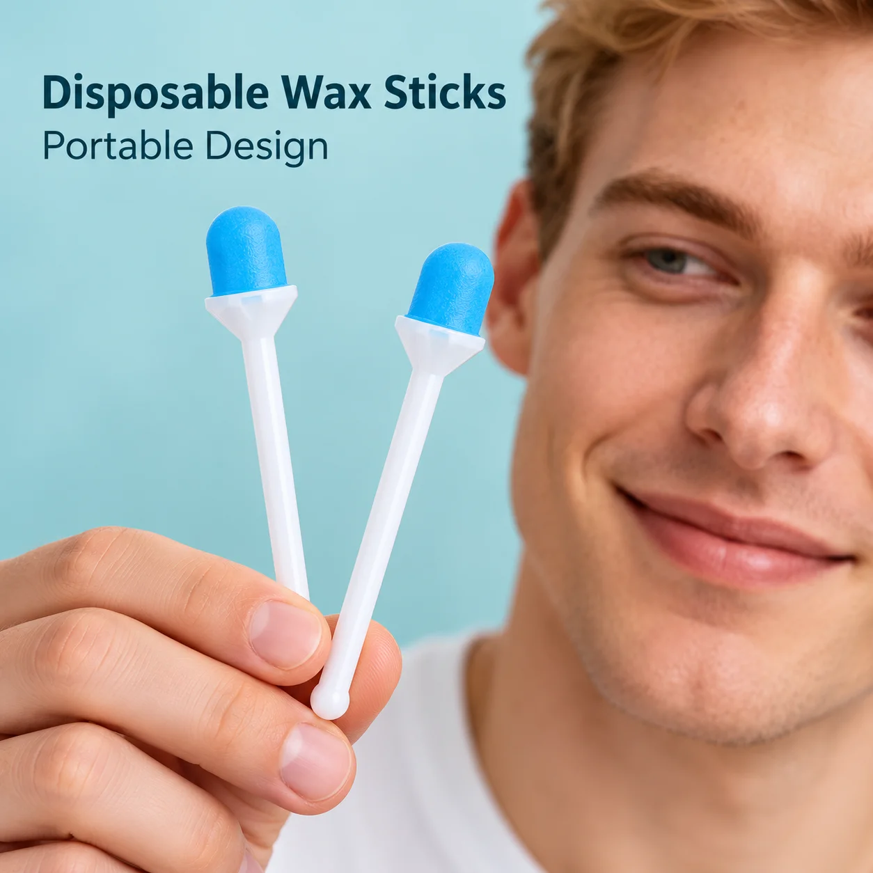 Nose Hair Wax Applicators With Wax Already On The Tips And White Handles For Single Use Grooming In A Portable All In One Design