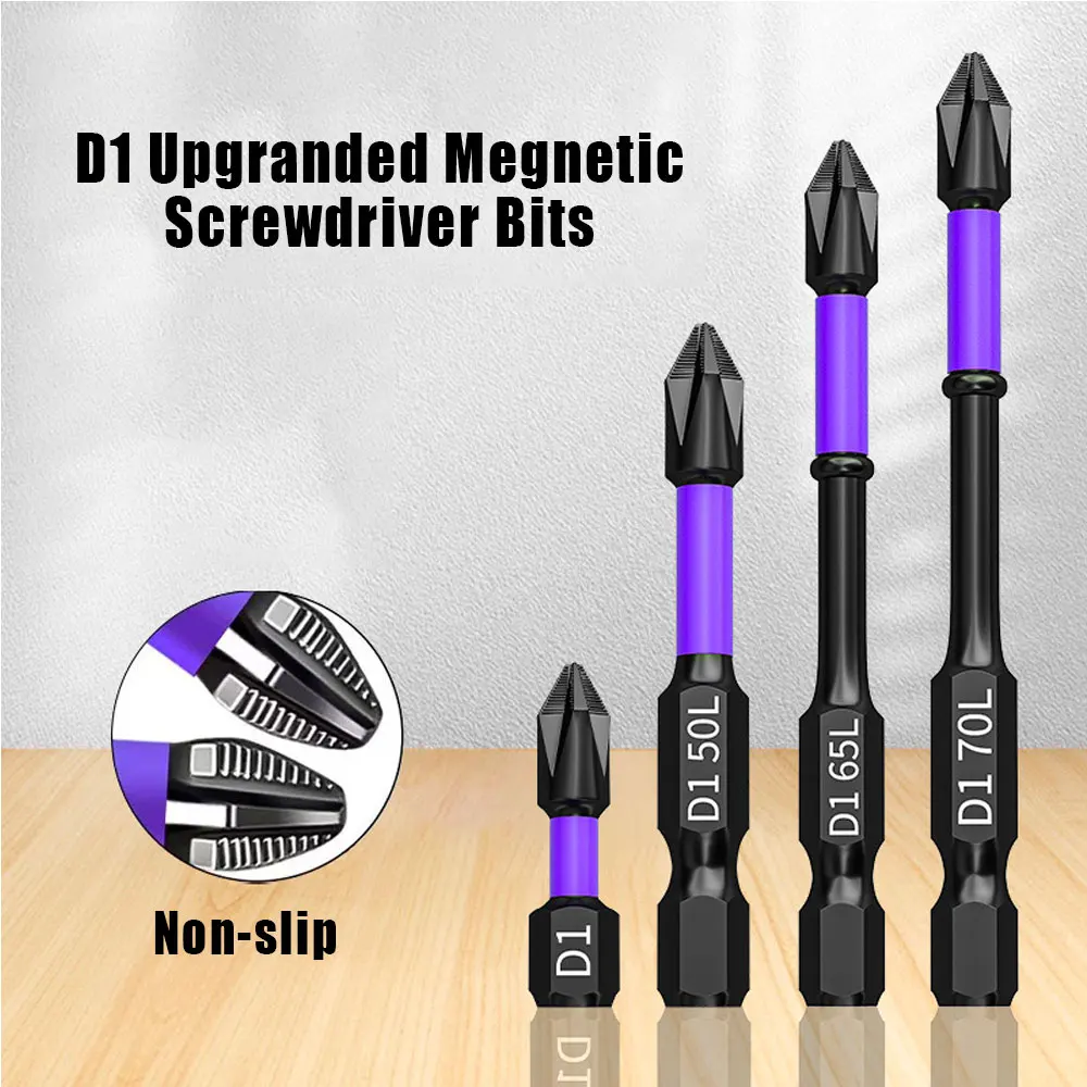 Binoax Non-slip Magnetic Screwdriver Set PH2 Batch Cross Head Hardness Drill Bit Screw Driver Hand Tools 25/50/65/70/90/150mm