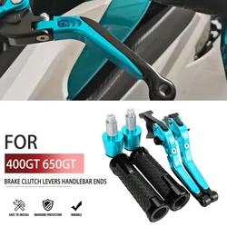 CNC 브레이크 클러치 레버 핸들 바 핸드 그립 엔드, CFMOTO 400GT 650GT 2018 2019 2020 2021 400 650 GT 오토바이 액세서리