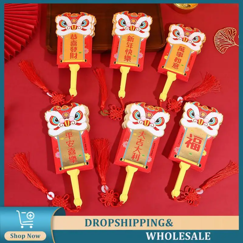 Folding Is Red Seal Fan Thickened Red Envelopes Show The Taste Spring Festival Decoration Supplies Hard Shell Is Sealed Sector