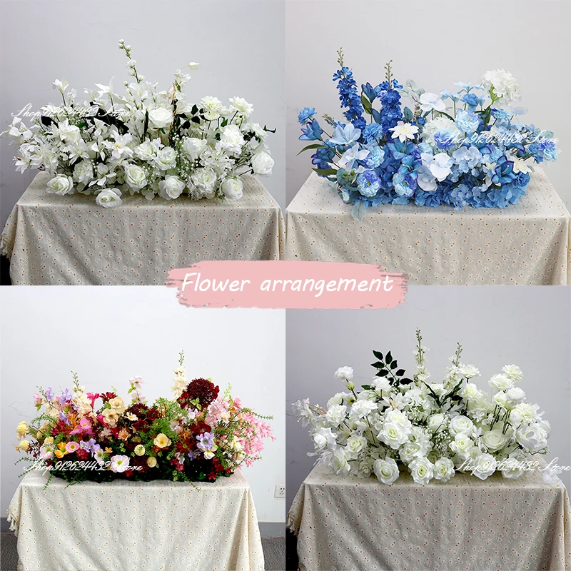 

Rose Swallow Grass Simulation Flower Field Flower Arrangement Wedding Banquet Background Layout Decoration Flower Arrangement