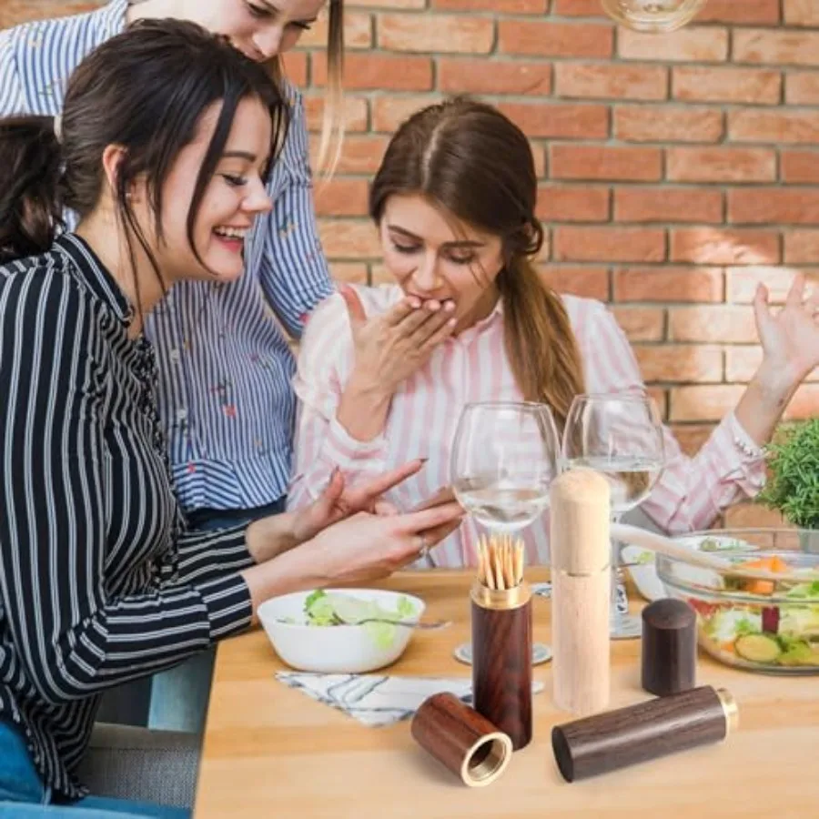 3 Packs Toothpick Holder Portable Wood Toothpick Case Waterproof Craft Toothpick Mini Toothpick Box Toothpick Dispenser Toothpi