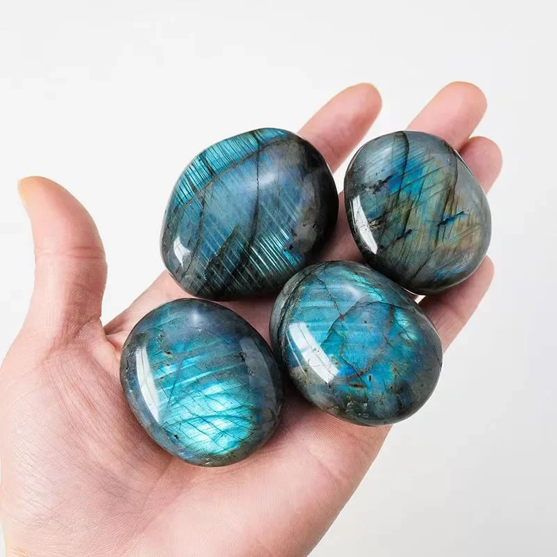 100% Natural Madagascar Labradorite Stone Crystal  Crafts Home Decoration Quartz Stone Gift Decoration 1pcs