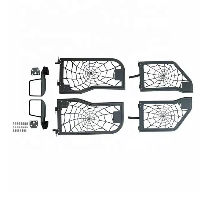 Tubular Web Half Doors With Reflection Mirrors For Jeep Wrangler JK 4 Door