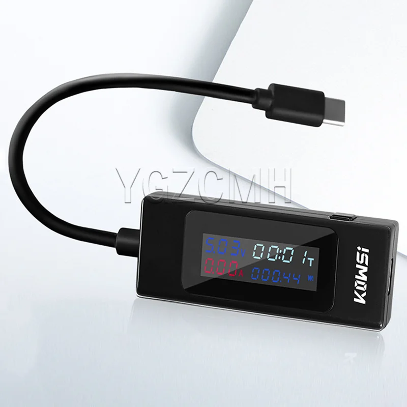 Type-c Current Tester 120W Timing Ammeter USB Current Voltage Tester USB Charger Tester