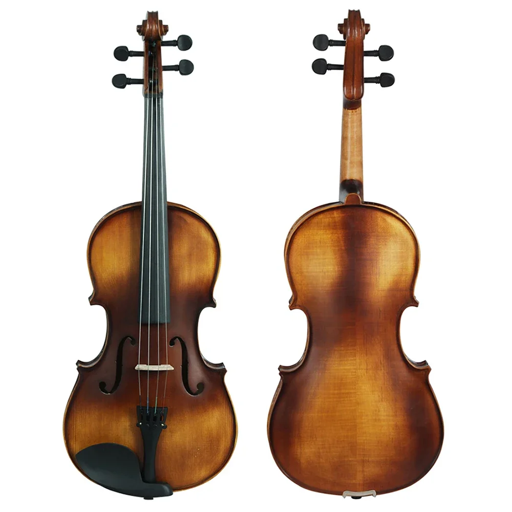 

Professional 16 Inch Acoustic Viola Spruce Solid Wood Panel Viola Retro Matte Viola Stringed Instrument With Case Accessories