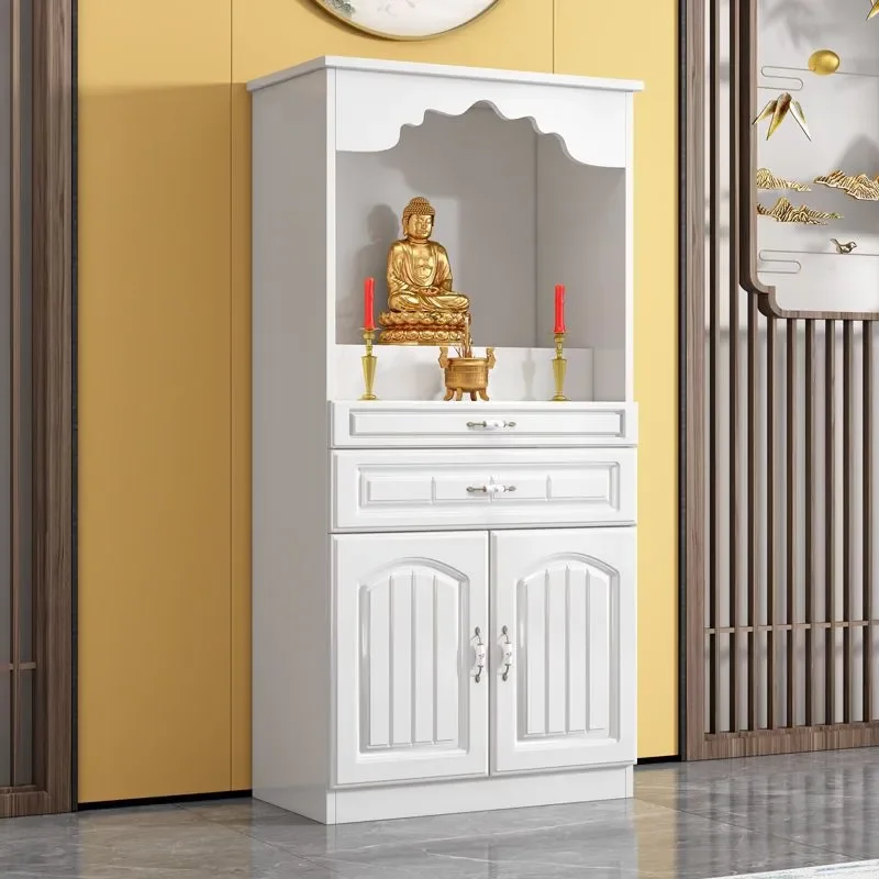 Modern Buddhist Shrine Cabinet Offering Table for Home Living Room Buddha Statue Display Stand Storage Furniture