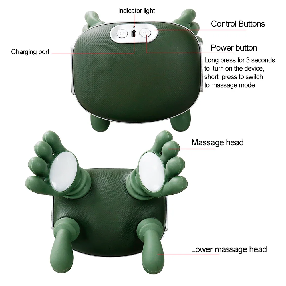 

Bionic Finger Neck Shoulder Trapezius Muscle Relax Massager Neck Cervical Kneading Massage Shawl Brushless Motor Neck masajeador