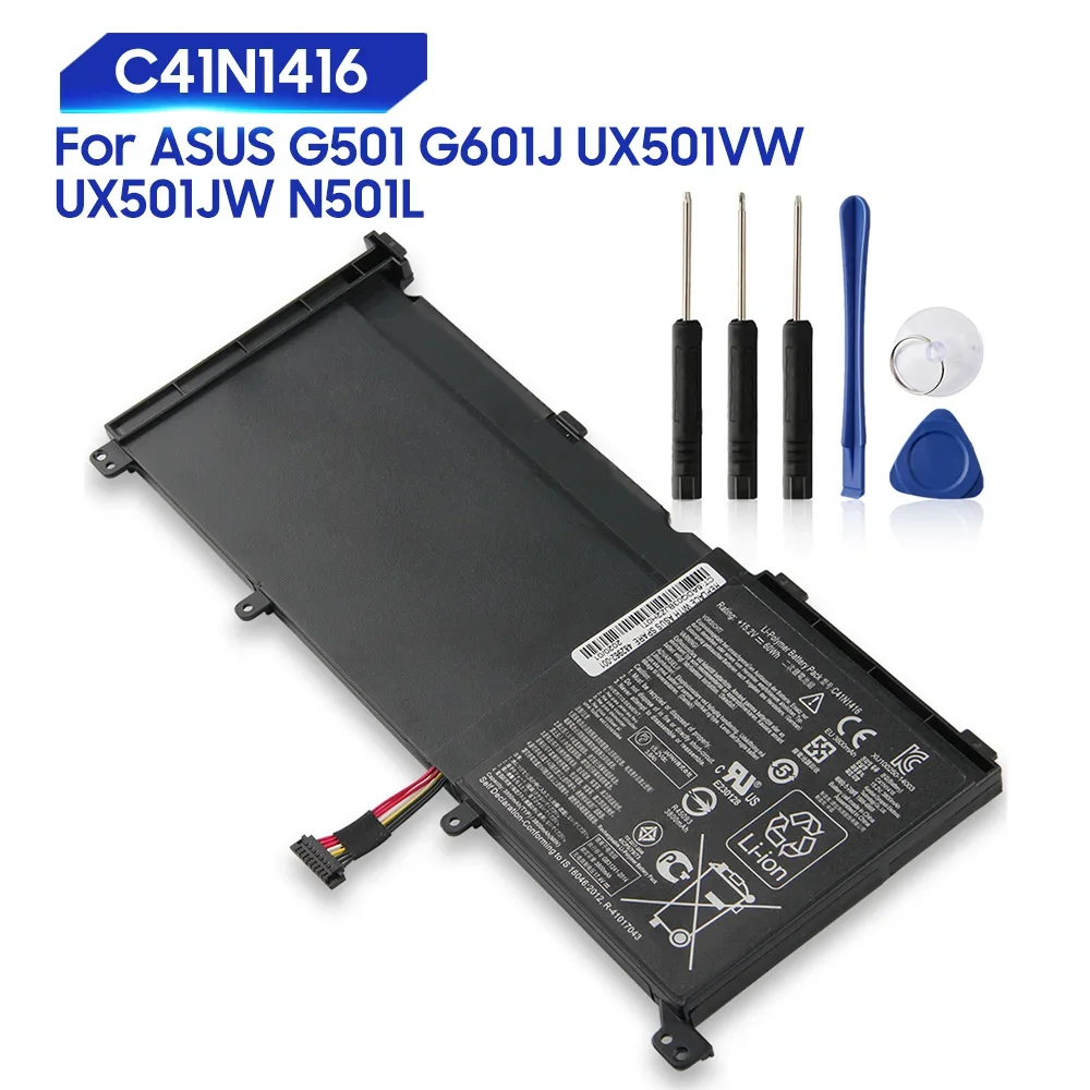 

Replacement Battery For ASUS G501 N501L G601J UX501VW UX501JW C41N1416 Rechargeable New Battery 3800mAh