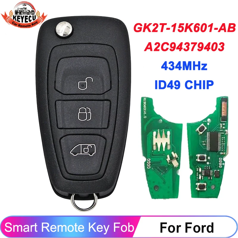 

GK2T-15K601-AB A2C94379403 For Ford Tourne Transit Transit Custom 2016 2017 2018 2019 2020 Key Remote Fob 433MHz ID49 Chip