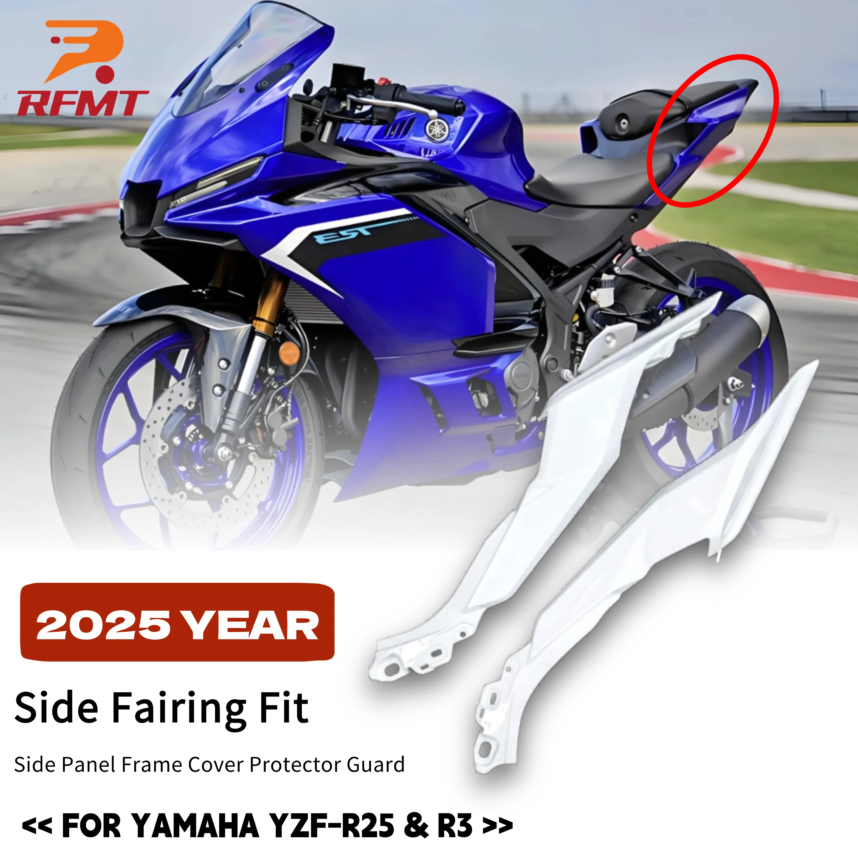 

Motorcycle Accessories Rear Tail Fairing Cowling Side Panel Fit For YAMAHA YZF-R25 YZF-R3 YZF R25 YZF R3 YZFR25 YZFR3 2025