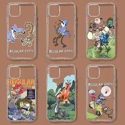 R-Regular Show Cartoon Phone Case For iPhone 11 12 Mini 13 14 Pro XS Max X 8 7 6s Plus 5 SE XR Transparent Shell