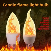 Led Flame Lamp, Candle , Tip Bulb , Tail E14, E27 LED Flame , 85-265 Voltage Tip Bulb Flame
