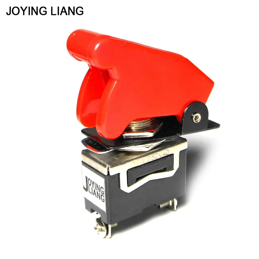 Joying Liang Car Switch Racing Car Switch with Protective Cover 12V/24V/110V/220V 2-feet ON/OFF Toggle Switch and Cap