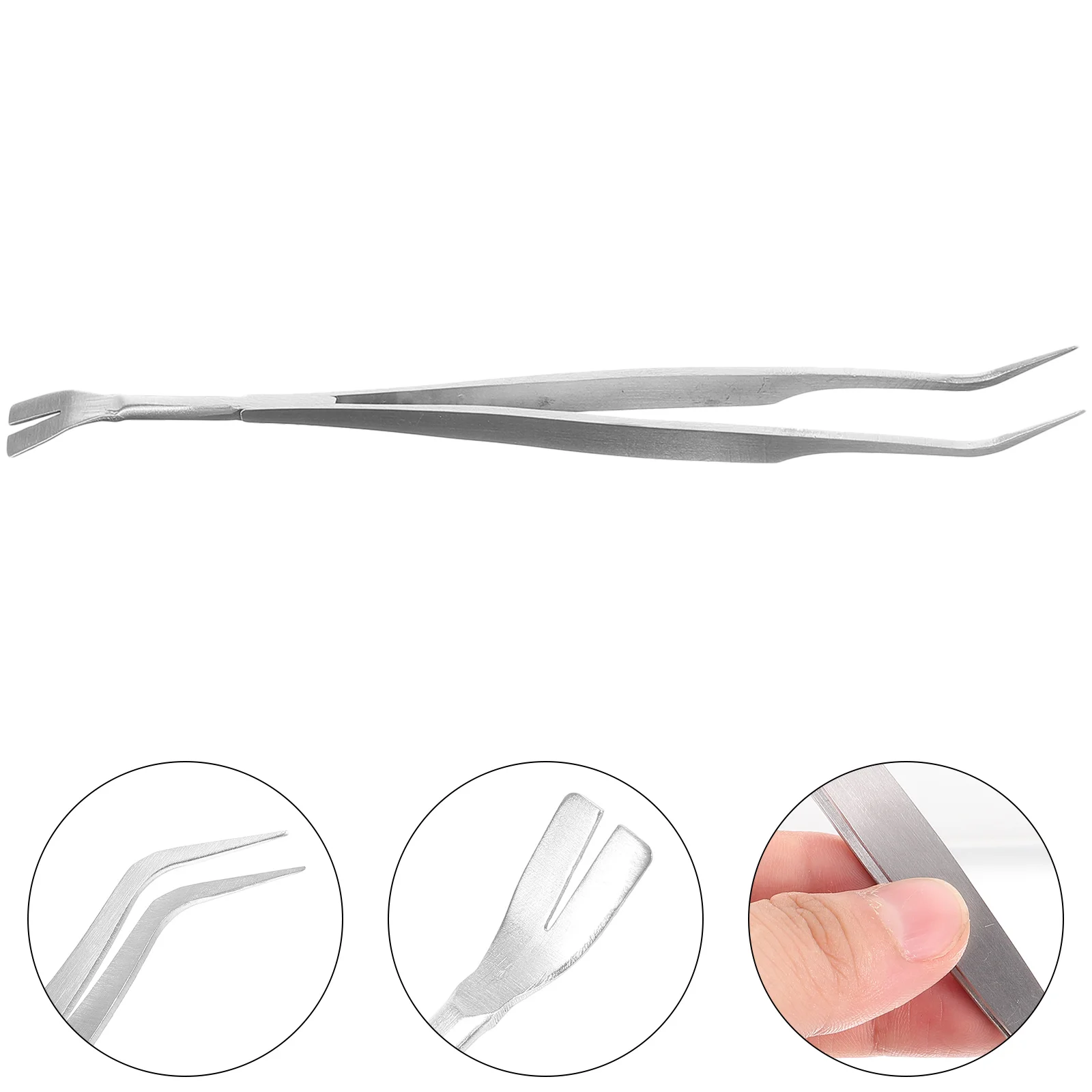 Removal Kit Clip Cleaning Stainless Steel Tweezer for Dog Pet Tool Remover Cats Dogs Black 2in