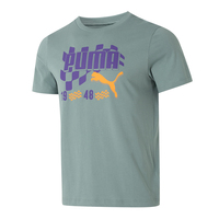 Puma Men's Graphics Moto Flag Tee Short-Sleeved Outdoor Running Loose Half-Sleeved Sports Casual T-Shirt 690253-30