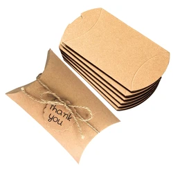 Caja de papel Kraft Vintage para dulces, 10 piezas, regalo de recuerdo, joyería de boda, suministros de embalaje para pequeñas empresas