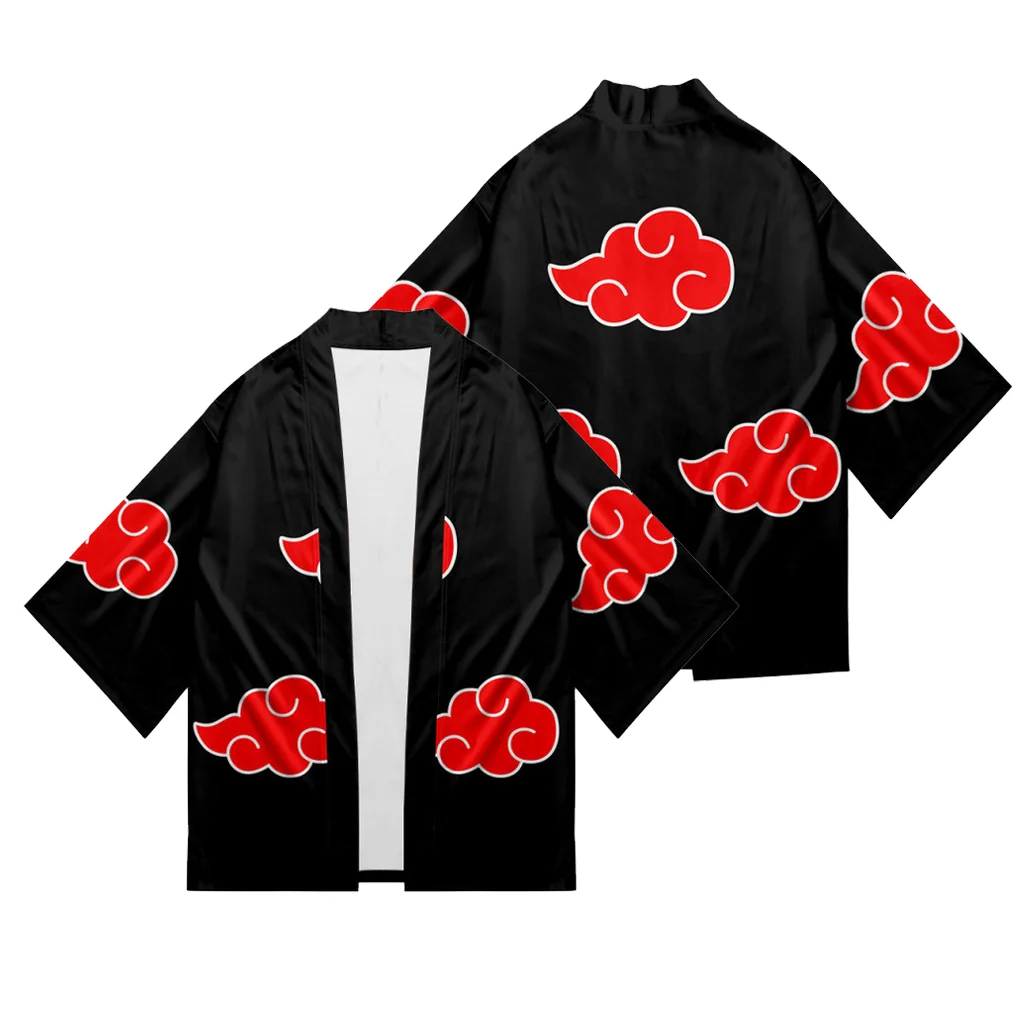Naruto Anime Cloud Kimono Cosplay Wafuku 3D-Druck Yukata Herren Strickjacke Kleidung Sportbekleidung Halloween Kimono Mantel Jungen T-Shirts