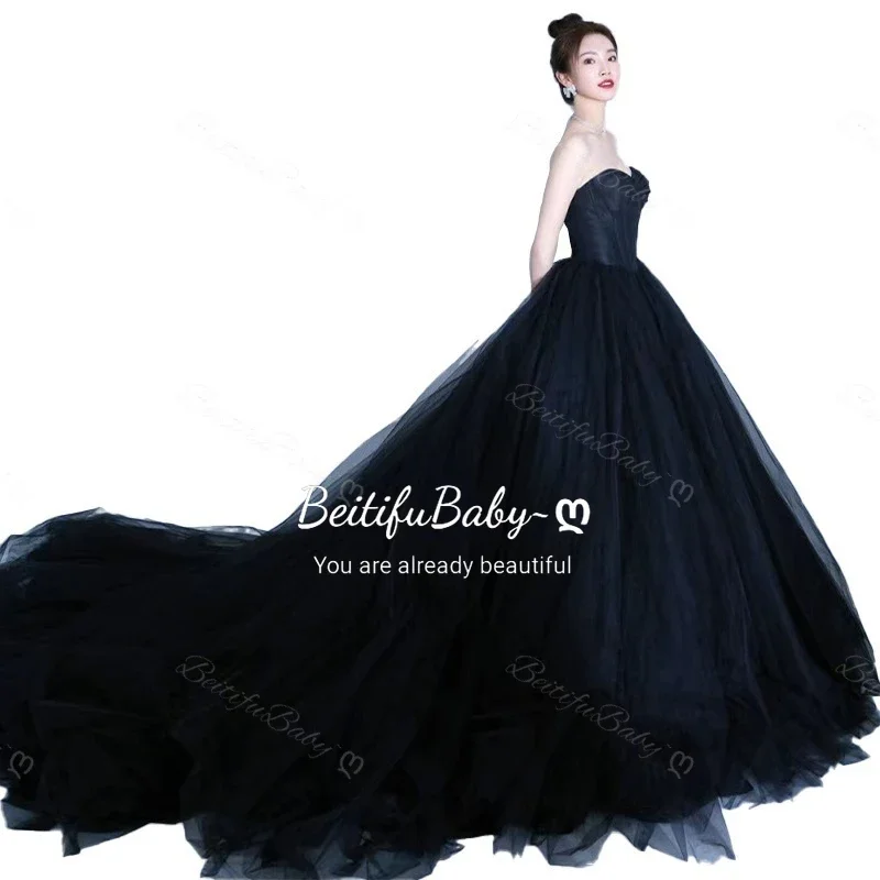 Palace Style Stain Evening Gown for Women Prom Dresses Strapless Detachable Sleeves A-line Retro Banquet Party Dress Vestidos