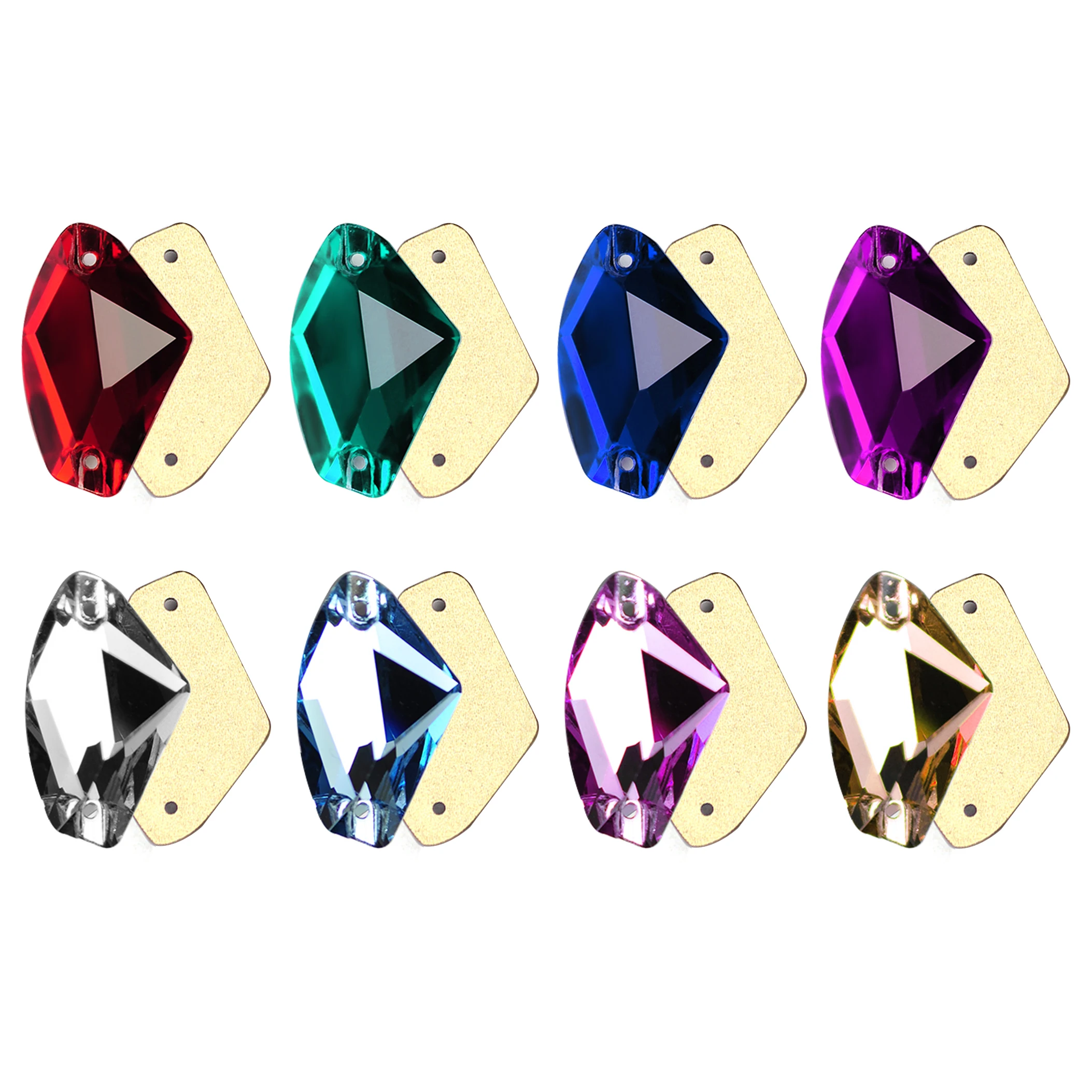 HISWARO Galactic Colors Crystal AB Glass Sew on Rhinestones Wedding Dress Decoration Glitter Crystal For Crafts Accessorirs