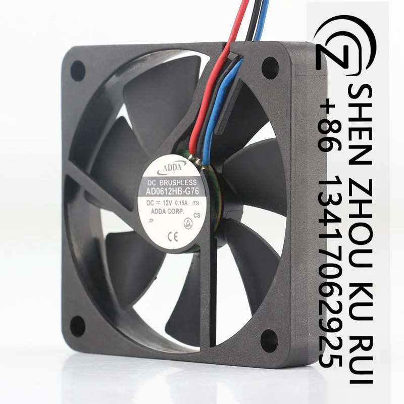 ADDA DC 12V 0.15A AC 6mm 4cm Large airflow measurement computer Ultra-thin Ultra-quiet AD0612HB-G76 Cooling fan