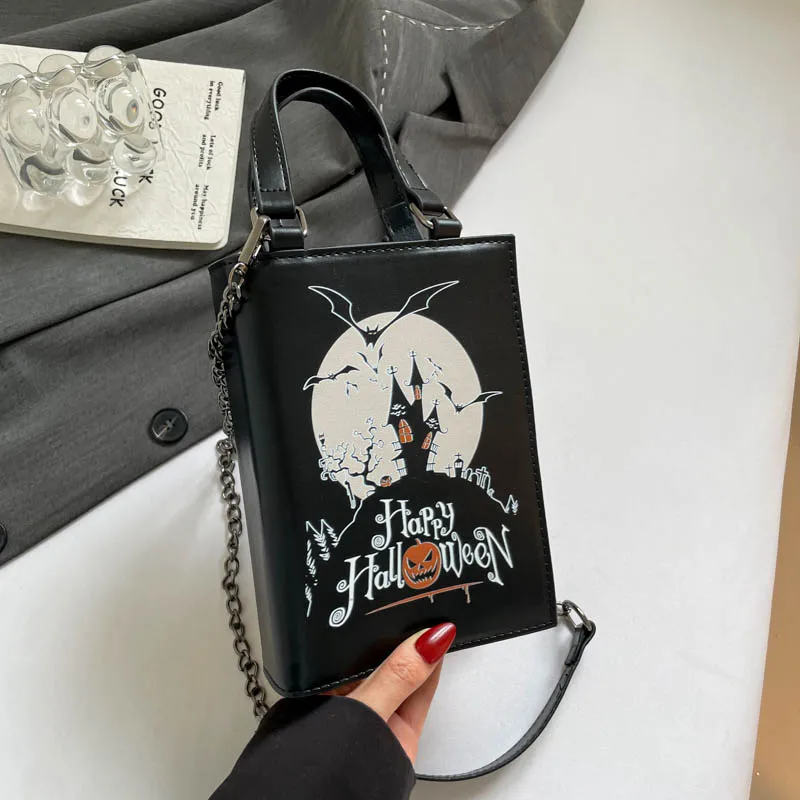 

Gothic Crossbody Bag for Women Coffin Shoulder Bag Purse Cartoon Y2K Messenger phone Bag PU Leather Halloween Versatile Bag