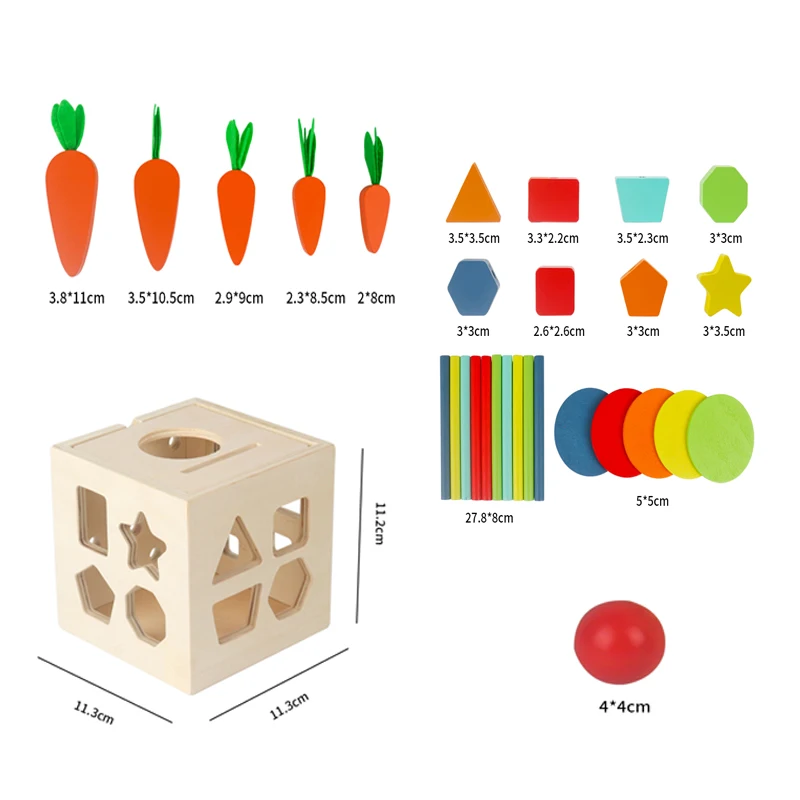 Baby Montessori Educatief Wiskunde Speelgoed Houten Mini Cirkels Kraal Draad Doolhof Achtbaan Abacus Puzzel Speelgoed Voor Kinderen Jongen Meisje Cadeau