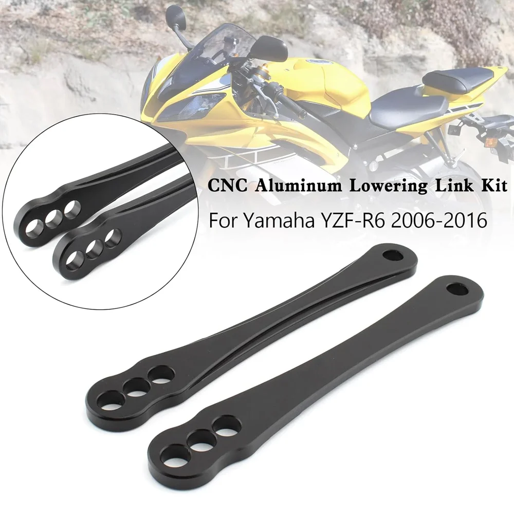 

Motorcycle Lowering Links Kit For Yamaha YZF R6 YZF-R6 2006-2015 2016 Rear Suspension Cushion Drop Lever